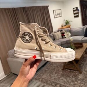 Converse Women's High-Top Sneakers - Beige